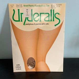 Underalls Pantyhose & Panties all in one.  Nude/New Old Stock